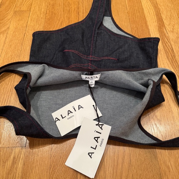 ALAIA - Denim Tank Top Bodysuit - Picture 7 of 12